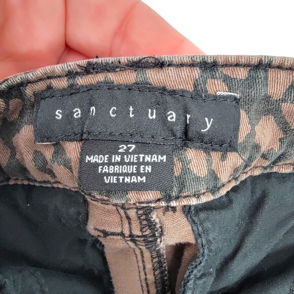 Sanctuary Women's‎ Leopard Print Mid Rise Chino Style Skinny Jeans Size 27 - Picture 5 of 11